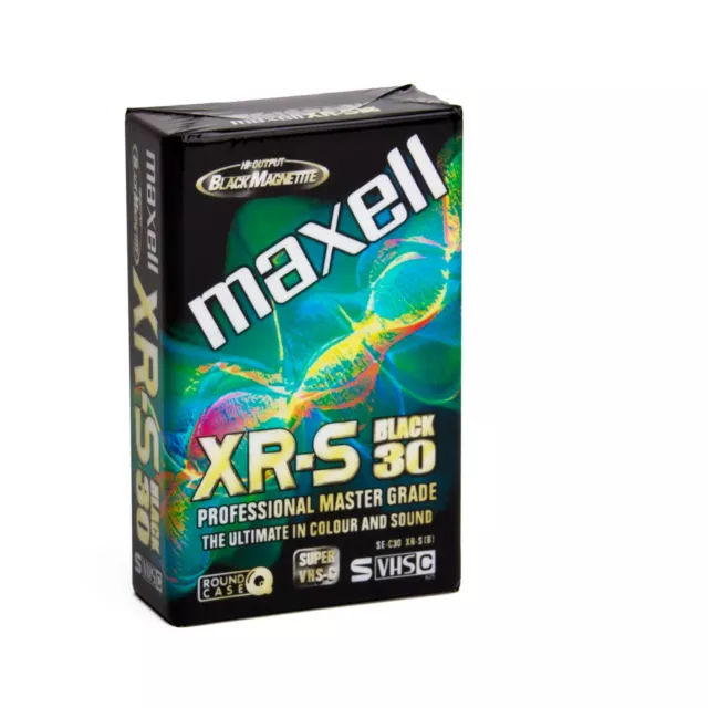 Maxell XR S Noir 30 S-VHS C Cassette Caméscope Vide Cassettes S VHS