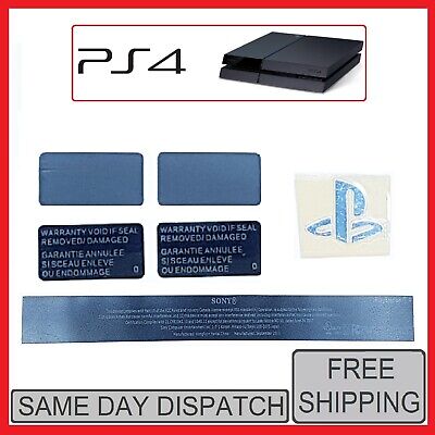 PLAYSTATION 4 adesivi garanzia di manutenzione 7 PZ Set Nero Ps4 migliore qualità 
