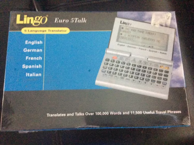 New Lingo Euro 5Talk, 5 Language Talking Translator, Model TT-5500 New Sealed