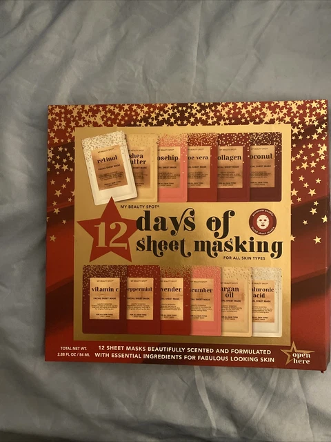 My Beauty Spot 12 Days of Sheet Masking Scented Face Mask calendar set New Box