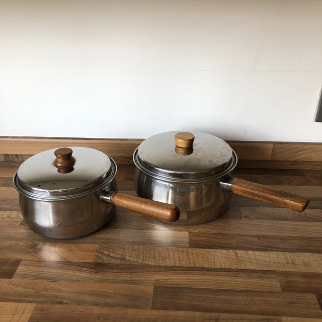 Pentola Prestige Pentola a vita in rame inox manico in legno x 2