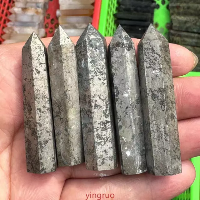 10pcs Natural Quartz Pyrite obelisk Quartz Crystal Reiki healing 2in