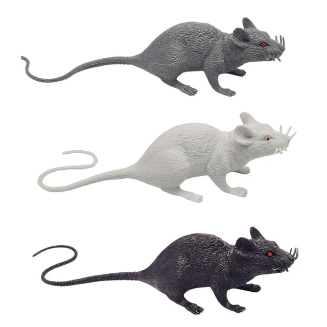 Pvc Mice REALISTIC SQUEAKING MOUSE Toy Fake Mice PVC Prank Props for Pets and ...