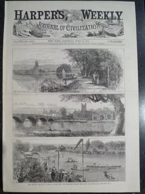 The Henley Royal Regatta River Thames Great Britain Harper’s Weekly 1878