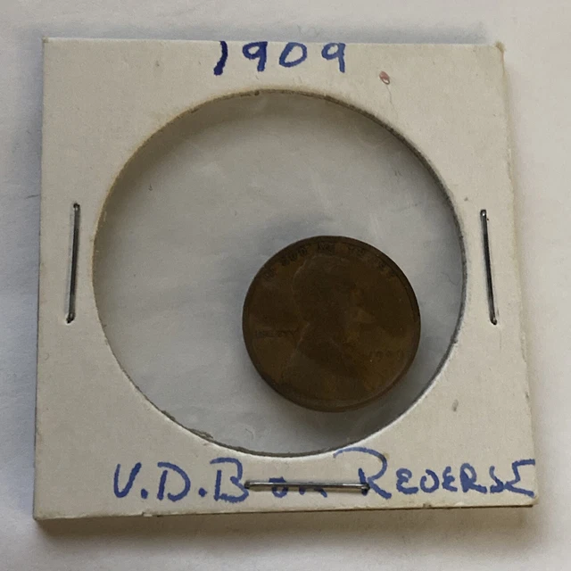 1909 VDB Reverse Lincoln Wheat Cent  Bronze Penny 1c