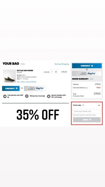 Codice discount promo adidas