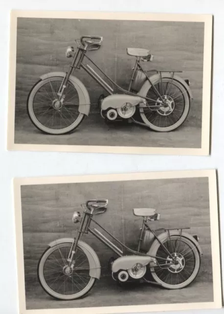 N°10544 / 2 photos constructeurs cyclomoteur 1955-60