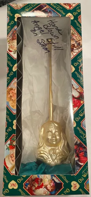 Old World Christmas *RARE* Collectible German Blown Glass Angel Display Piece