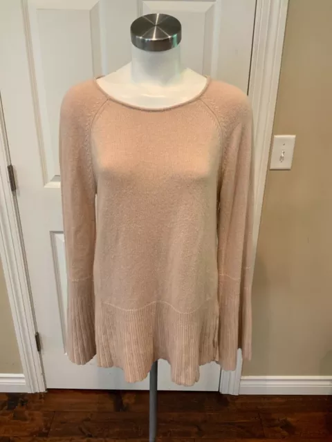 Elizabeth and James Pale Pink Bell Sleeve Sweater, Size Small