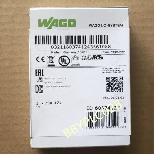 New In Box WAGO 750-471 4-Channel Analog Input PLC Module 750-471