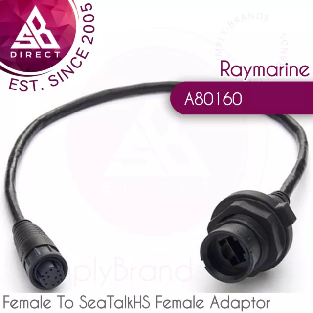 Raymarine Raynet Femelle À Seatalkhs Adaptateur │ pour Bateau │ 400mm │ Noir