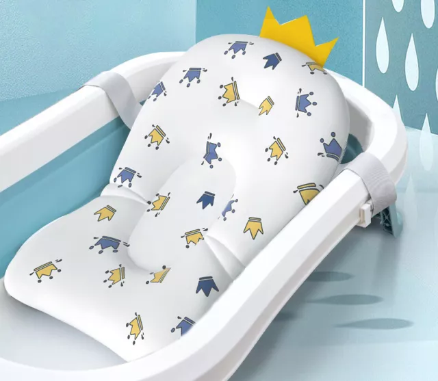 Baby Bath Seat Support Mat Foldable Baby Bath Tub Pad & Chair Newborn Bathtub