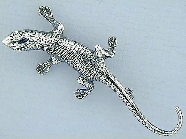 Art Nouveau Broche Salamandre Swarovski 925er Argent Bijoux - Neuf