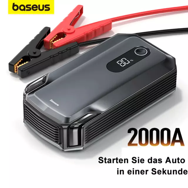 Baseus Auto Starthilfe 2000A Jump Starter KFZ Ladegerät Powerbank Pack Booster