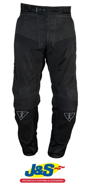 Racer Cool 2 Netz Motorradhose Sommerhose Airflow gepanzert schwarz J&S
