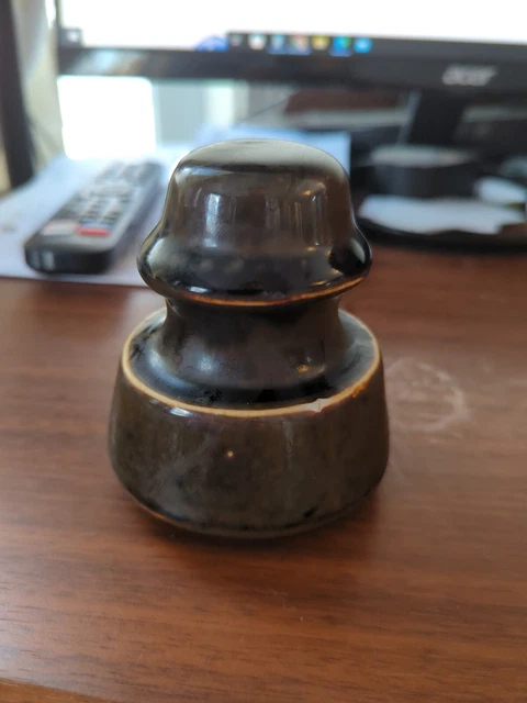 Vintage Ceramic unmarked Electric Porcelain Insulator dome Top unusual colors