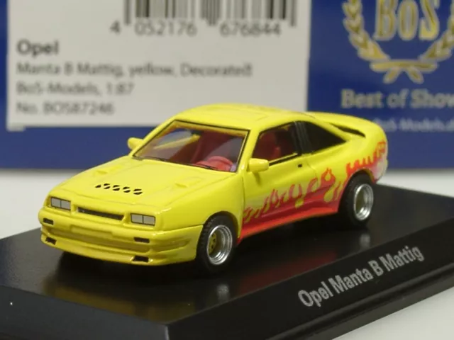 BOS Opel Manta B MATTIG, gelb, 1991 - 87246 - 1:87