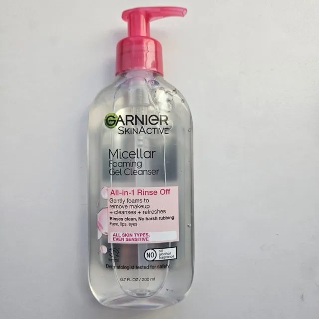 Garnier Skin Active Micellar foaming Gel Cleanser + Refreshes  + Remove 6.7 oz