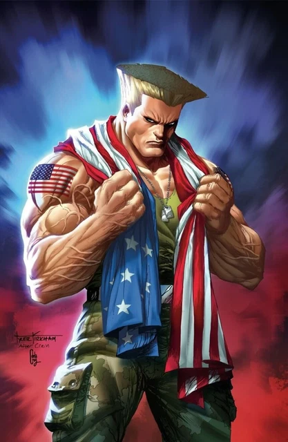 Street Fighter #1 Guile Tyler Kirkham Virgin Variant Clayton Crain Homage NM HOT