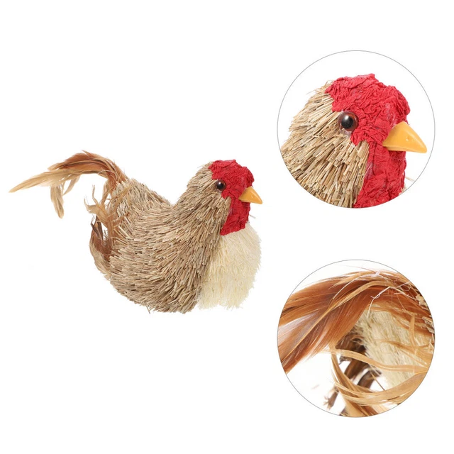 Hen Craft Ornaments Farm Animal Statue Rooster Home Decoration Rustic Table