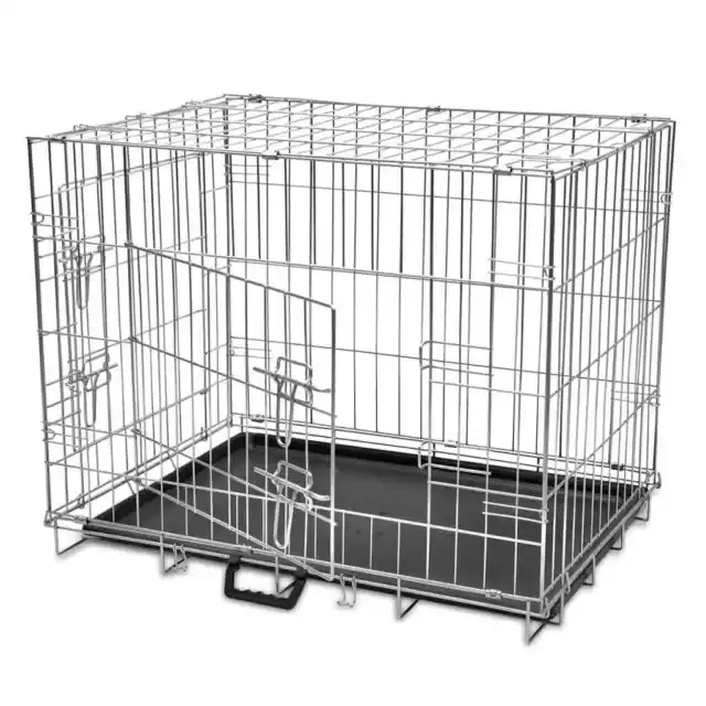 Cage mÃ©tallique et pliable pour chiens L