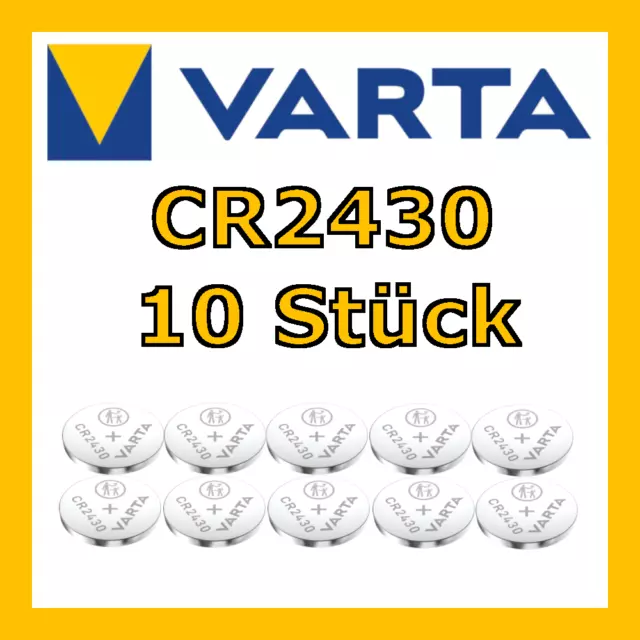 Varta | 3V | Lithium Knopfzellen Knopfbatterien | CR2430 | 10x Stück