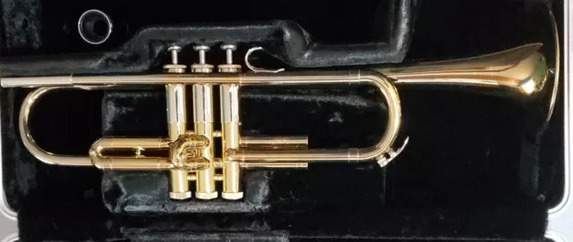 AS IS Bach Bundy Trumpet by Selmer in Hard Black Case missing parts? two tone