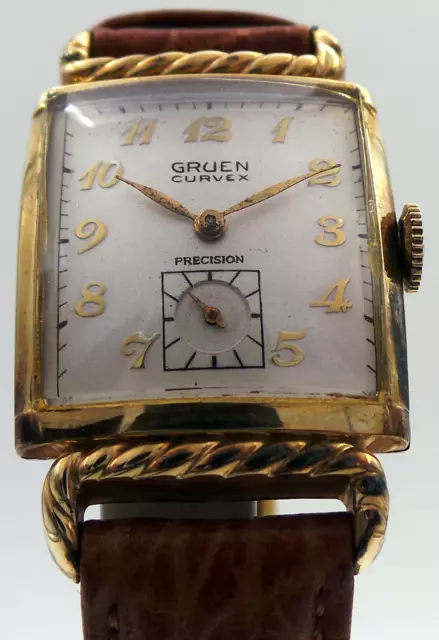 Vintage Gruen Curvex Precision 10K Yellow Gold Running Watch Only