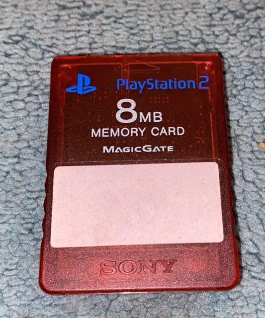 PS2 Memory Card Crimson Red by Sony