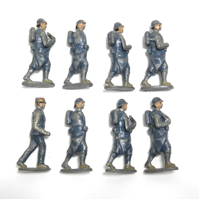 LOT Figurines Anciennes Soldat Cavalier Militaire - Plomb/Etain/Zamac ? - À Restaurer