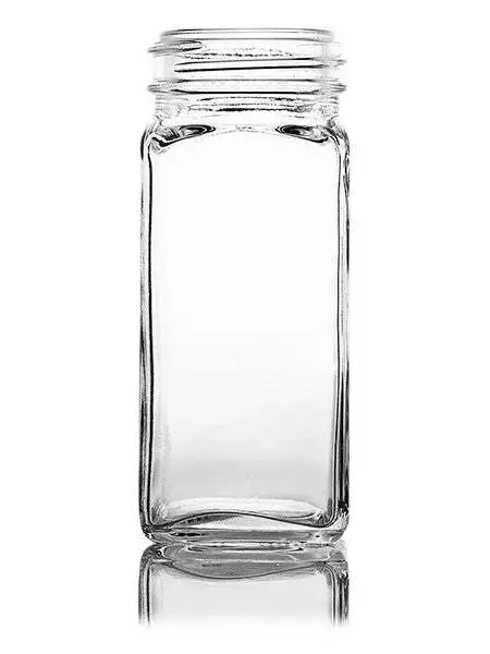 PRIDE OF INDIA Clear Spice Jars w/ Easy Dispense Dual Sifter Caps