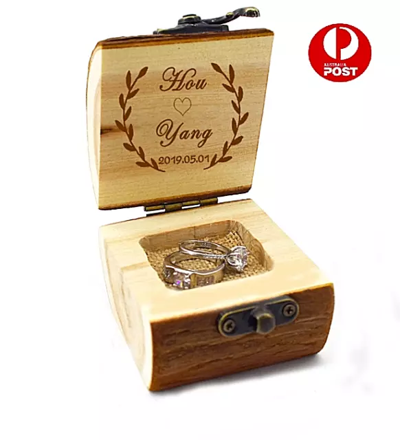 Personalized Wedding Ring Box Shabby Chic Engagement Ring Box Valentines Gift