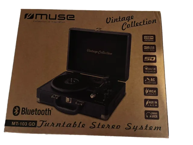 Platine vinyles Muse MT-105 B avec Fonction d'arrêt Automatique et