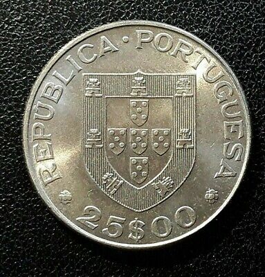 3 pièces commemoratives Portugal 25$ 5$ 2,5$ 1977 Alexandre Herculano UNC 