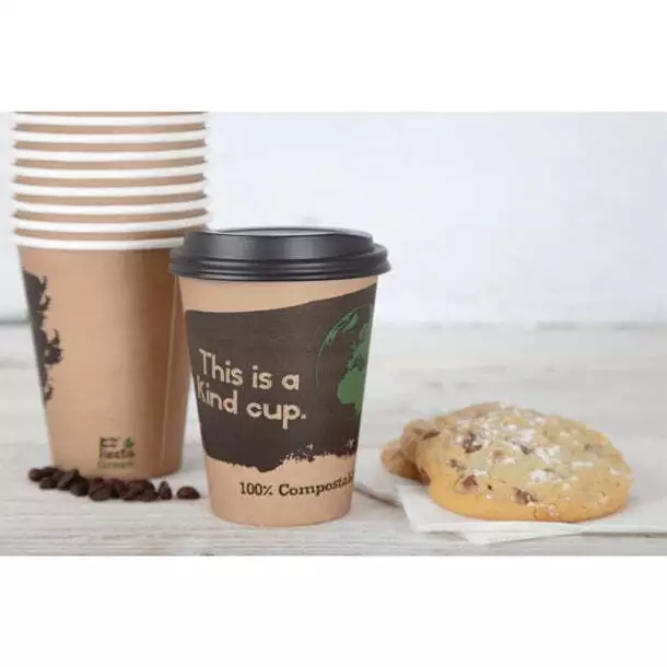 Fiesta Compostable Hot Cups Single Wall 340ml Pack of 50 PAS-DS059 2