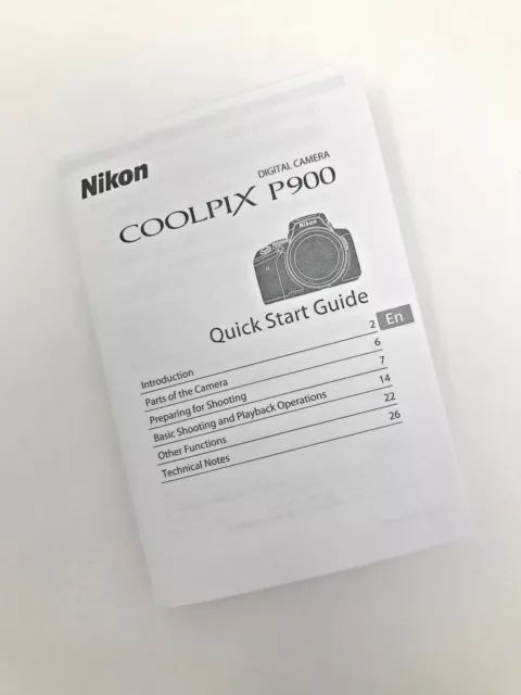 Nikon Coolpix P900 Instruction Owners Manual P900 Book NEW
