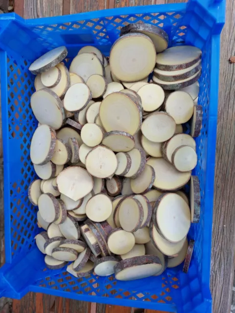 20 Holzscheiben Astscheiben Baumscheiben Streudekoration Deko Basteln Größenmix