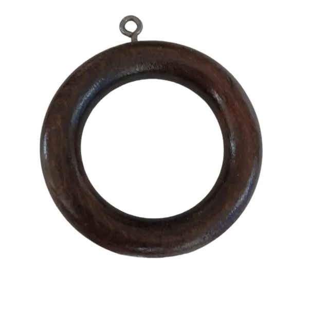Wooden Drapery Curtain Rod Rings With Eyelets 12 Dark Brown misc color shades