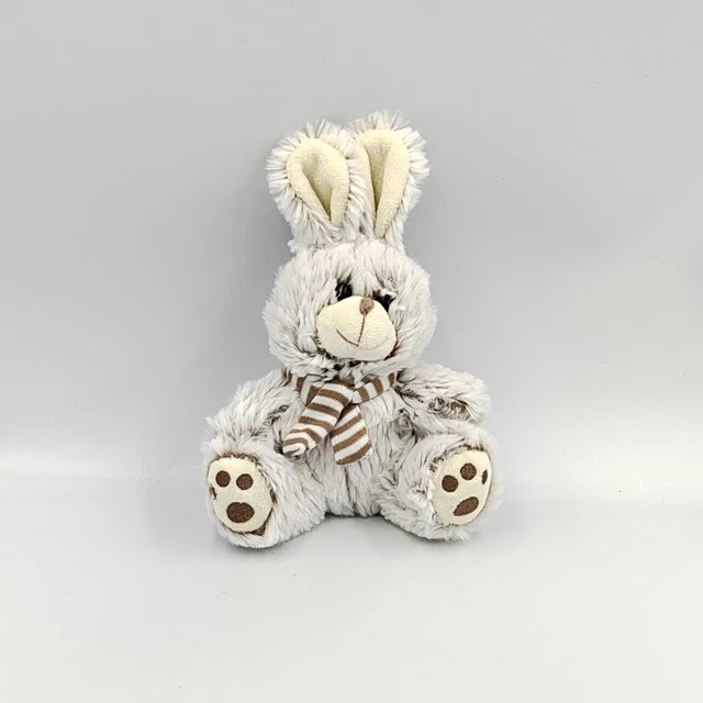 Doudou peluche lapin beige marron blanc HAN - 29511