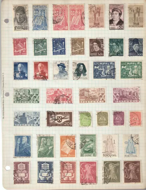 PORTUGAL Collection 1926 to modern mostly Used 5 Album pages values up to $5.00+ 3