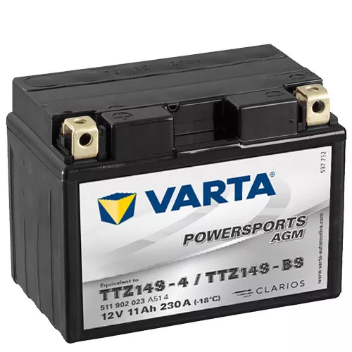 Batterie für BMW R 1200 GS Adventure 12 VARTA TZ14S / YTZ14S AGM geschlossen