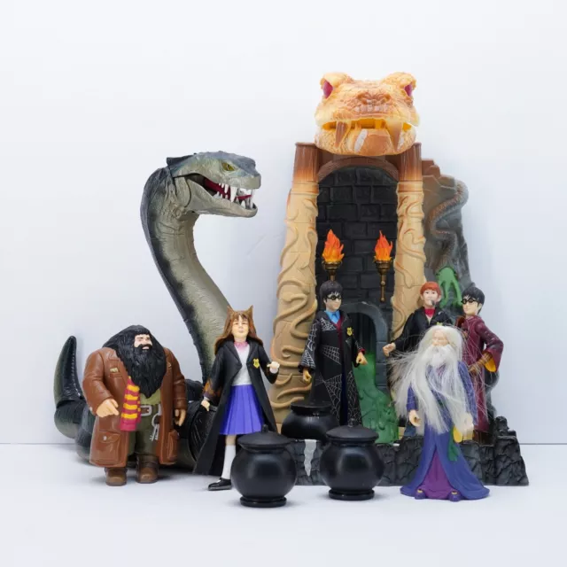 Harry Potter Snake Slime Chamber Playset Mattel Lot + BASILISK + 6 Figures 2001