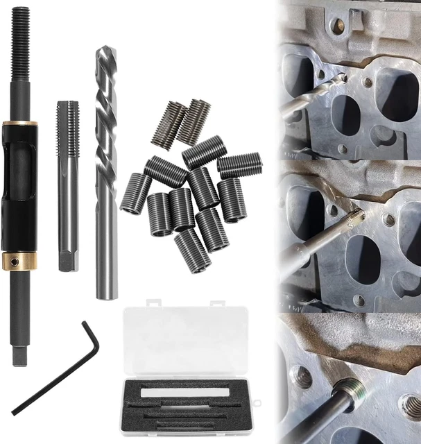 M11 x 1.5 Head Bolt Thread Repair Kit for Toyota Honda Ford GM