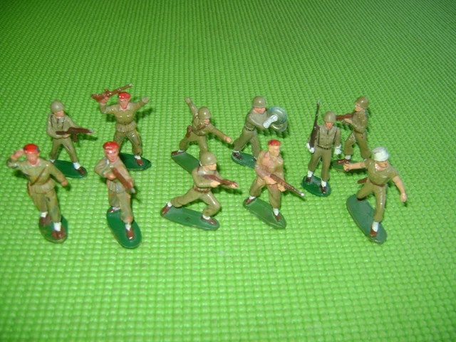 Lot De 15 Soldats Plastique Cassés Starlux/Michel/Cofalux - Échelle 1:32 - Occasion à Saisir