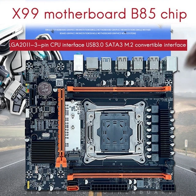 X99H DESKTOP MOTHERBOARD+E5 2620 V3 CPU B85 LGA2011-3 4X DDR4 REG ECC ...