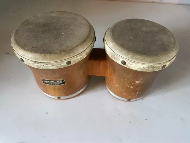 Vintage set of Bongo drums by "El Cometa"