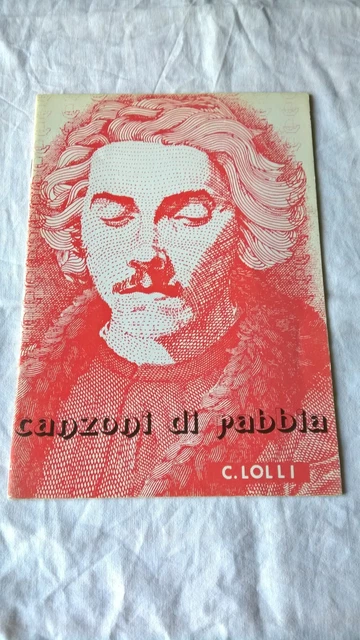 Claudio Lolli CANZONI DI RABBIA  spartito Edizioni Musicali Belriver 1979