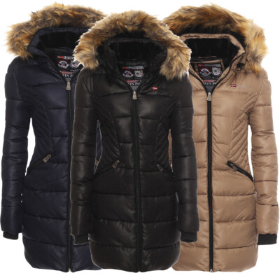 GEOGRAPHICAL NORWAY FEMMES Outdoor Veste Parka Longue Manteau Veste D'Hiver  Veste Matelassée EUR 89,90 - PicClick FR