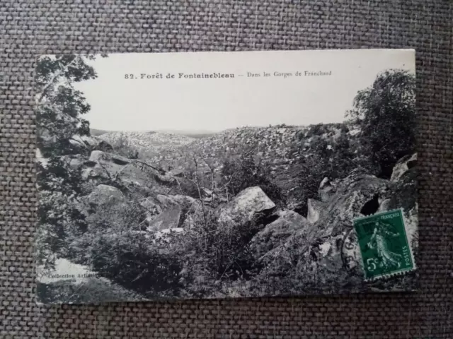Cpa Forest De Fontainebleau Franchard Gorges