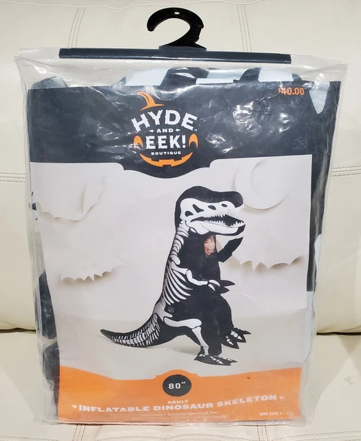 NEW INFLATABLE TREX Skeleton Costume Adult Dinosaur Blow Up Halloween